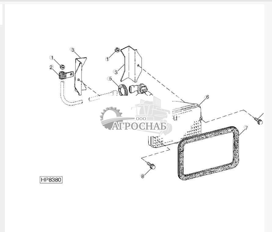 Прожектор рядного искателя 